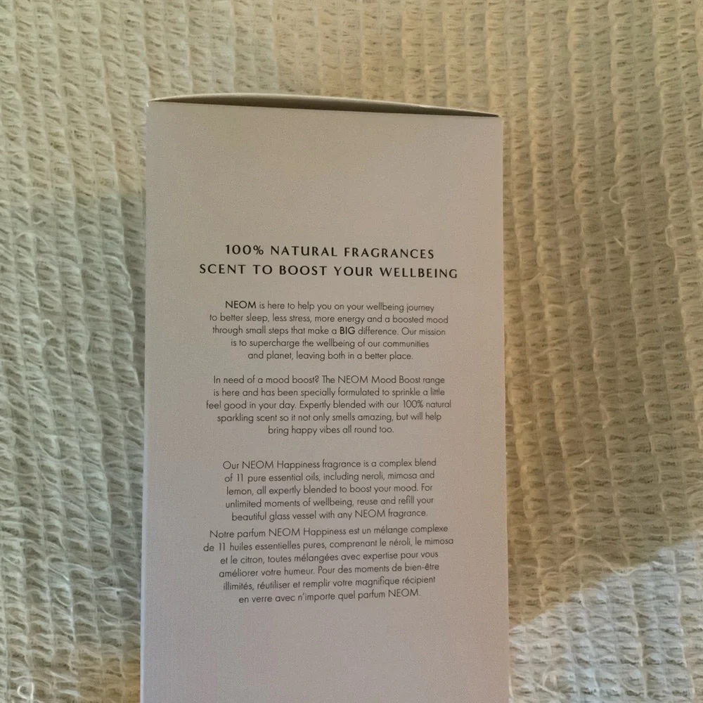Neom Wellbeing Happiness Reed Diffuser Neroli Mimosa Lemon 100ml New In Box Frag